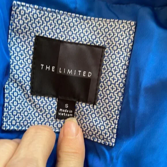The Limited blue & white‎ blazer/jacket with 3/4 sleeves - Picture 9 of 12